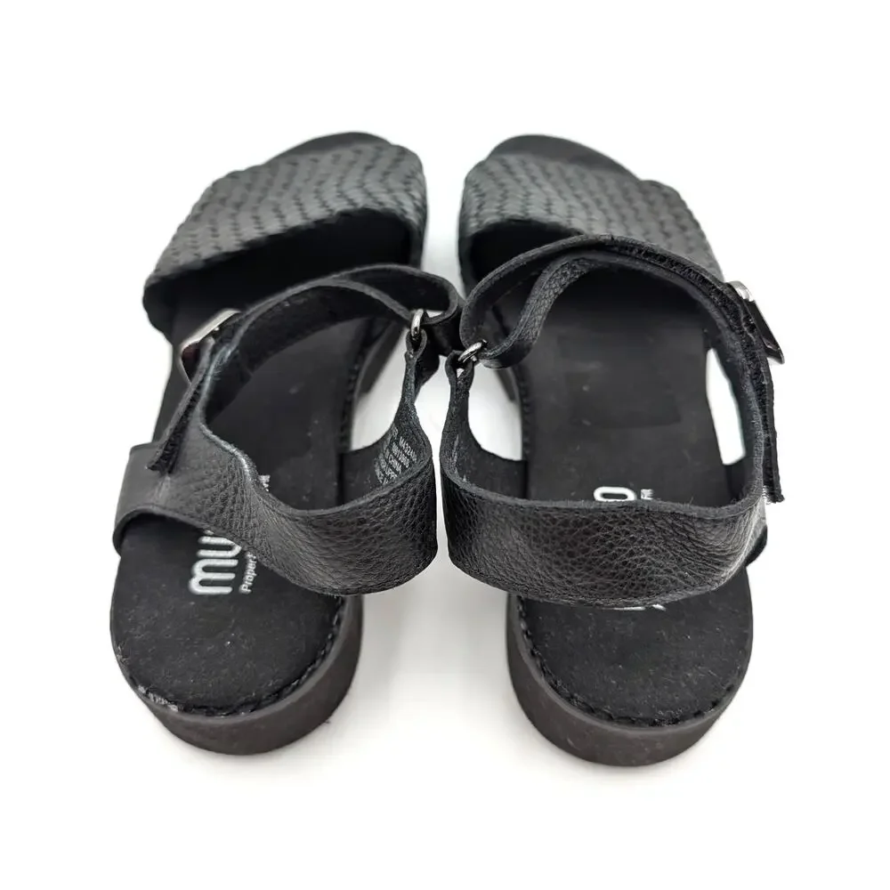 Munro Conner Ankle Strap Platform Sandals Women's Black Size US9.5M EU40